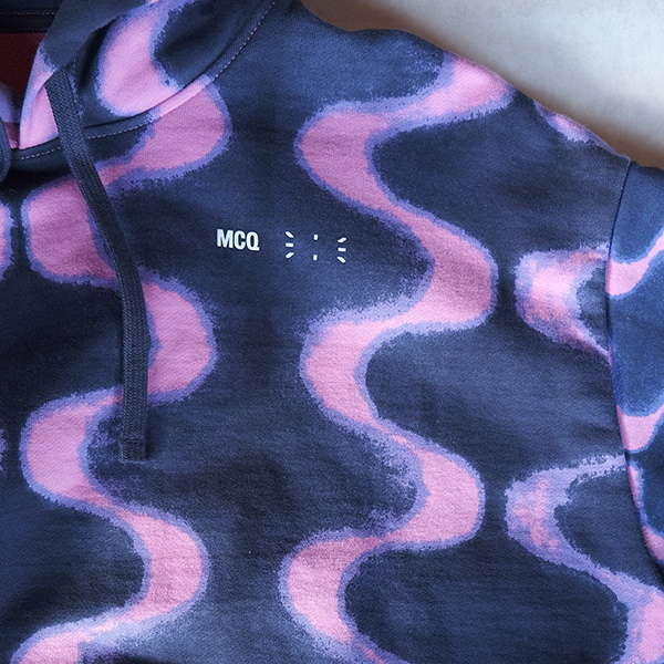 MCQ Pink and Blue Swirl Hoodie